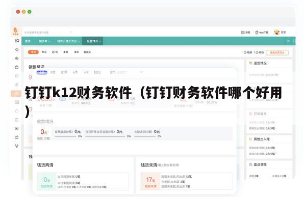 钉钉k12财务软件（钉钉财务软件哪个好用）