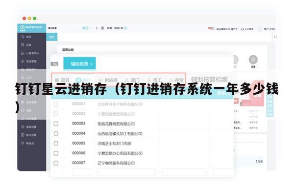 钉钉星云进销存（钉钉进销存系统一年多少钱）