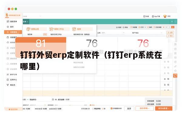 钉钉外贸erp定制软件（钉钉erp系统在哪里）