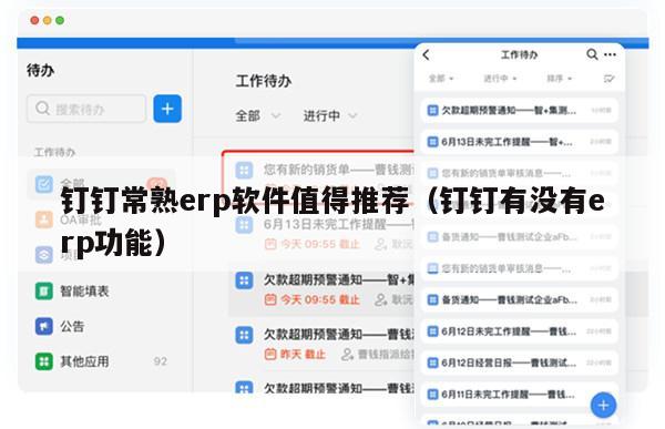 钉钉常熟erp软件值得推荐（钉钉有没有erp功能）