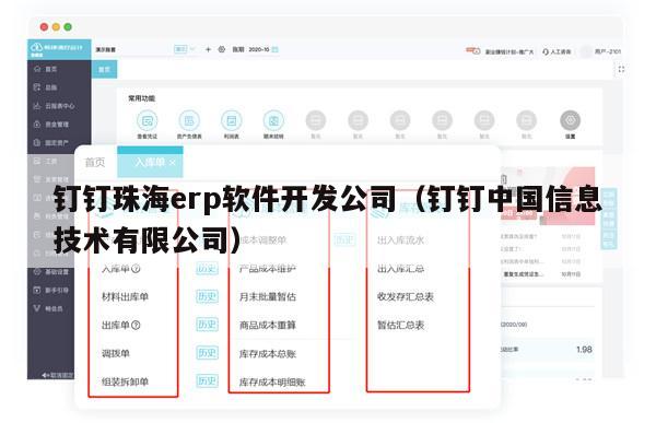 钉钉珠海erp软件开发公司（钉钉中国信息技术有限公司）