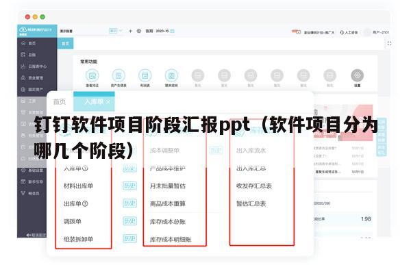 钉钉软件项目阶段汇报ppt（软件项目分为哪几个阶段）