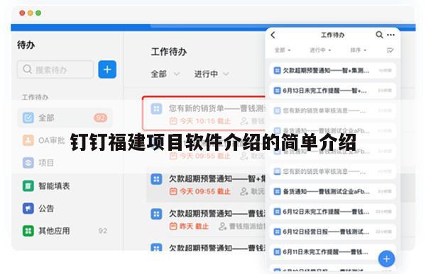 钉钉福建项目软件介绍的简单介绍
