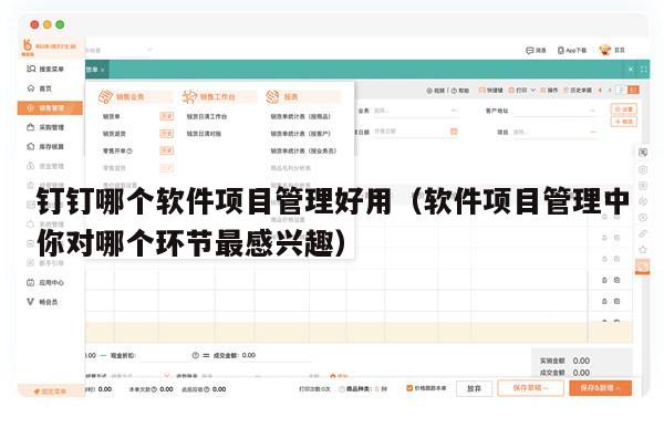 钉钉哪个软件项目管理好用（软件项目管理中你对哪个环节最感兴趣）