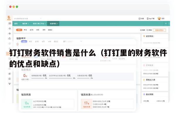 钉钉财务软件销售是什么（钉钉里的财务软件的优点和缺点）