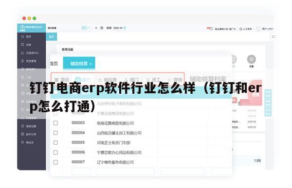 钉钉电商erp软件行业怎么样（钉钉和erp怎么打通）