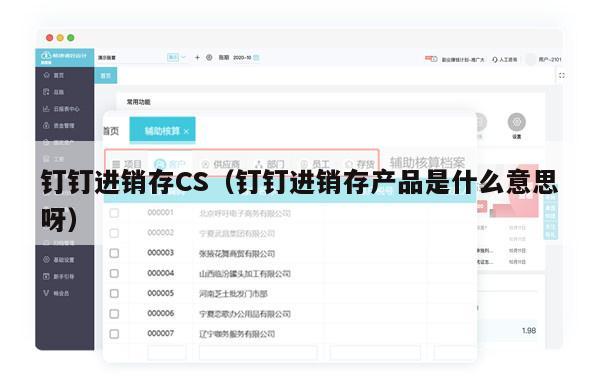 钉钉进销存CS（钉钉进销存产品是什么意思呀）
