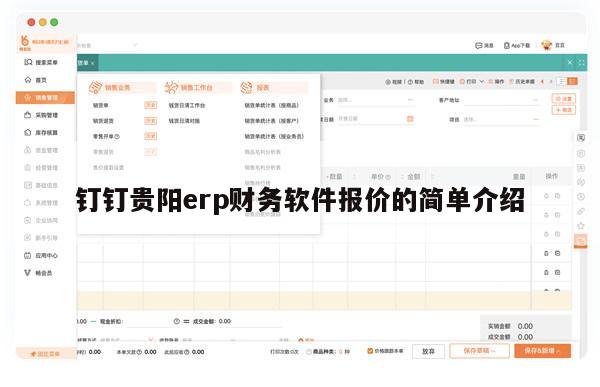 钉钉贵阳erp财务软件报价的简单介绍