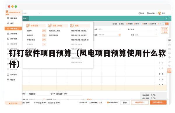 钉钉软件项目预算（风电项目预算使用什么软件）