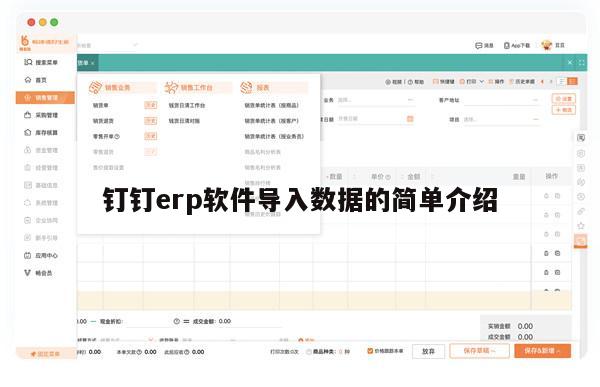 钉钉erp软件导入数据的简单介绍