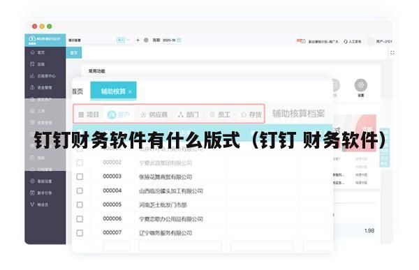 钉钉财务软件有什么版式（钉钉 财务软件）