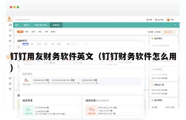 钉钉用友财务软件英文（钉钉财务软件怎么用）