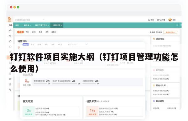钉钉软件项目实施大纲（钉钉项目管理功能怎么使用）