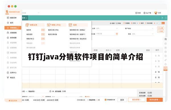 钉钉java分销软件项目的简单介绍