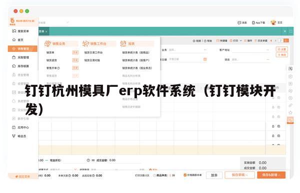 钉钉杭州模具厂erp软件系统（钉钉模块开发）