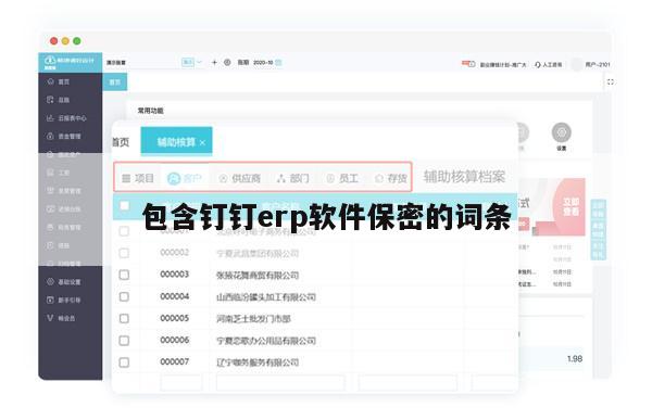 包含钉钉erp软件保密的词条