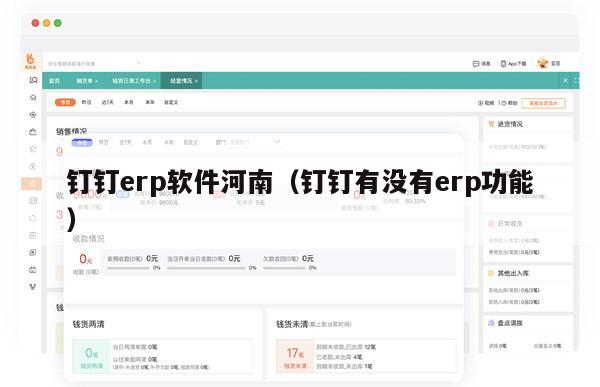 钉钉erp软件河南（钉钉有没有erp功能）