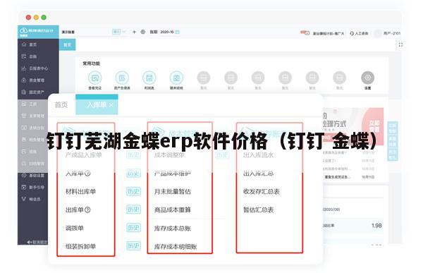 钉钉芜湖金蝶erp软件价格（钉钉 金蝶）