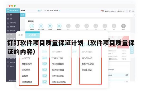 钉钉软件项目质量保证计划（软件项目质量保证的内容）