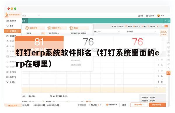 钉钉erp系统软件排名（钉钉系统里面的erp在哪里）