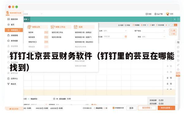 钉钉北京芸豆财务软件（钉钉里的芸豆在哪能找到）