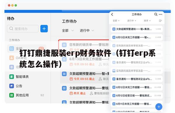 钉钉鼎捷服装erp财务软件（钉钉erp系统怎么操作）