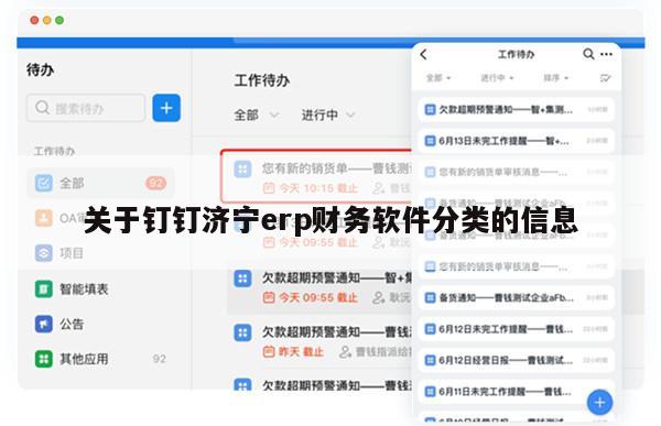 关于钉钉济宁erp财务软件分类的信息