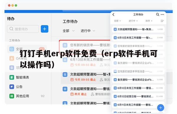 钉钉手机erp软件免费（erp软件手机可以操作吗）