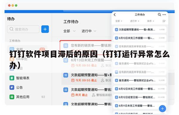 钉钉软件项目滞后的原因（钉钉运行异常怎么办）
