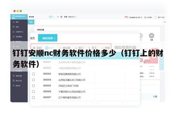 钉钉安顺nc财务软件价格多少（钉钉上的财务软件）