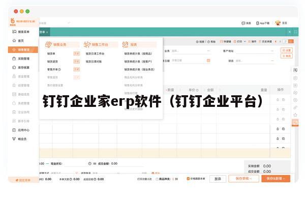 钉钉企业家erp软件（钉钉企业平台）