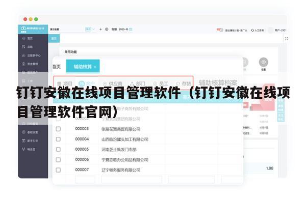 钉钉安徽在线项目管理软件（钉钉安徽在线项目管理软件官网）
