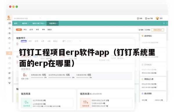 钉钉工程项目erp软件app（钉钉系统里面的erp在哪里）