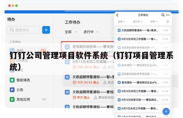 钉钉公司管理项目软件系统（钉钉项目管理系统）