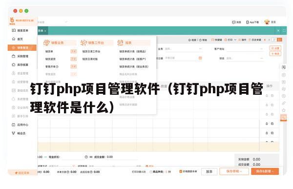 钉钉php项目管理软件（钉钉php项目管理软件是什么）