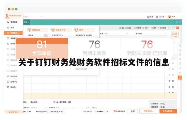 关于钉钉财务处财务软件招标文件的信息