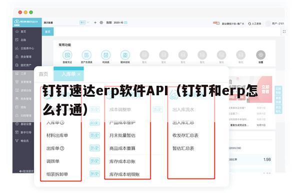 钉钉速达erp软件API（钉钉和erp怎么打通）