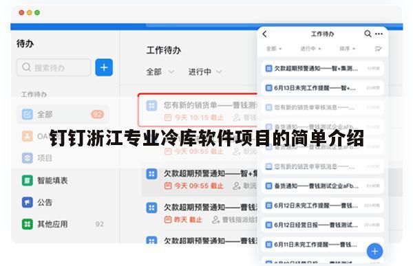 钉钉浙江专业冷库软件项目的简单介绍
