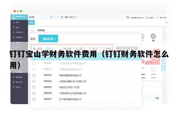 钉钉宝山学财务软件费用（钉钉财务软件怎么用）