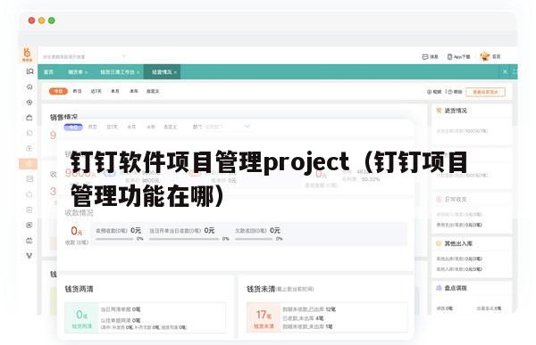 钉钉软件项目管理project（钉钉项目管理功能在哪）