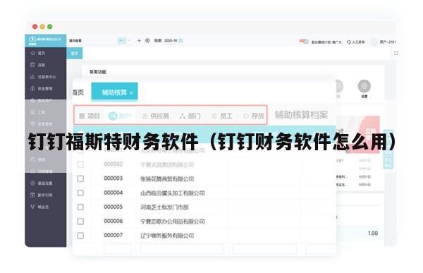 钉钉福斯特财务软件（钉钉财务软件怎么用）