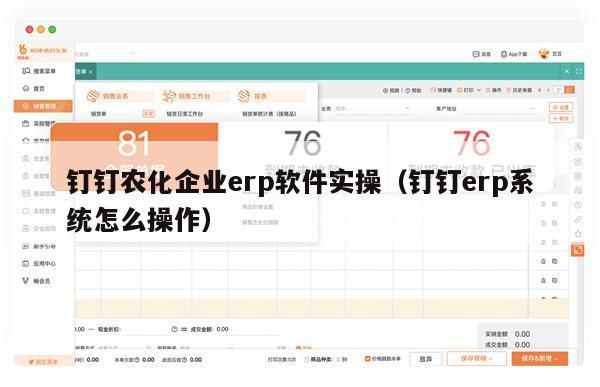 钉钉农化企业erp软件实操（钉钉erp系统怎么操作）