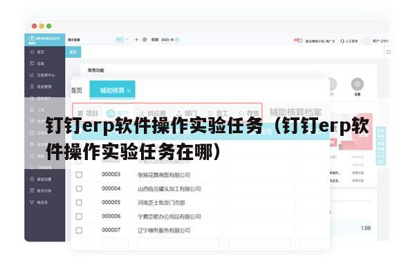 钉钉erp软件操作实验任务（钉钉erp软件操作实验任务在哪）