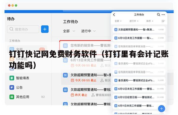 钉钉快记网免费财务软件（钉钉里有会计记账功能吗）