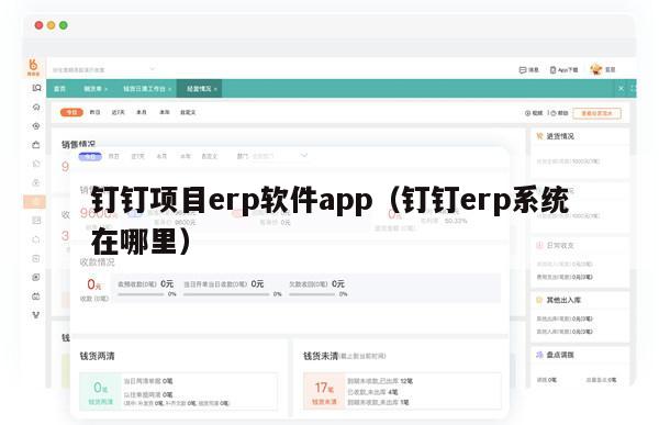 钉钉项目erp软件app（钉钉erp系统在哪里）