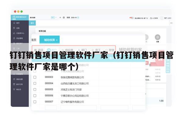 钉钉销售项目管理软件厂家（钉钉销售项目管理软件厂家是哪个）
