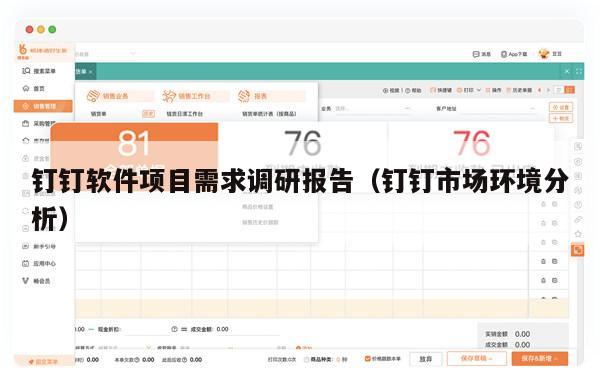 钉钉软件项目需求调研报告（钉钉市场环境分析）