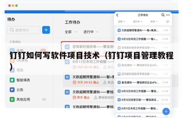 钉钉如何写软件项目技术（钉钉项目管理教程）