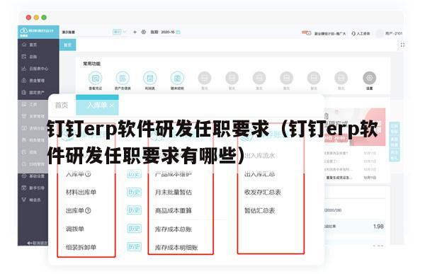 钉钉erp软件研发任职要求（钉钉erp软件研发任职要求有哪些）