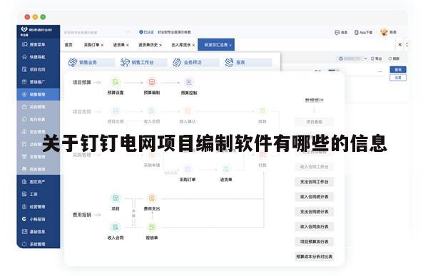关于钉钉电网项目编制软件有哪些的信息